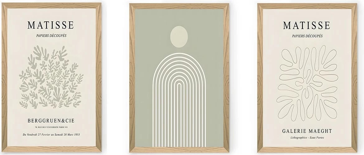 Set pikturash dekorative (3 copë), Wallity, Artsycllct12