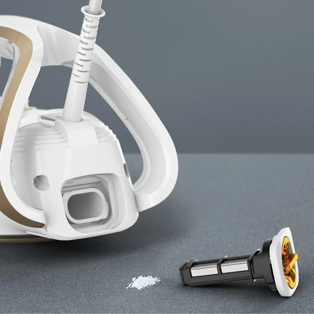 Hekur Tefal Puregliss FV8042, 3000 W, Durilium AirGlide Autoclean, Bardhë/Bronzi