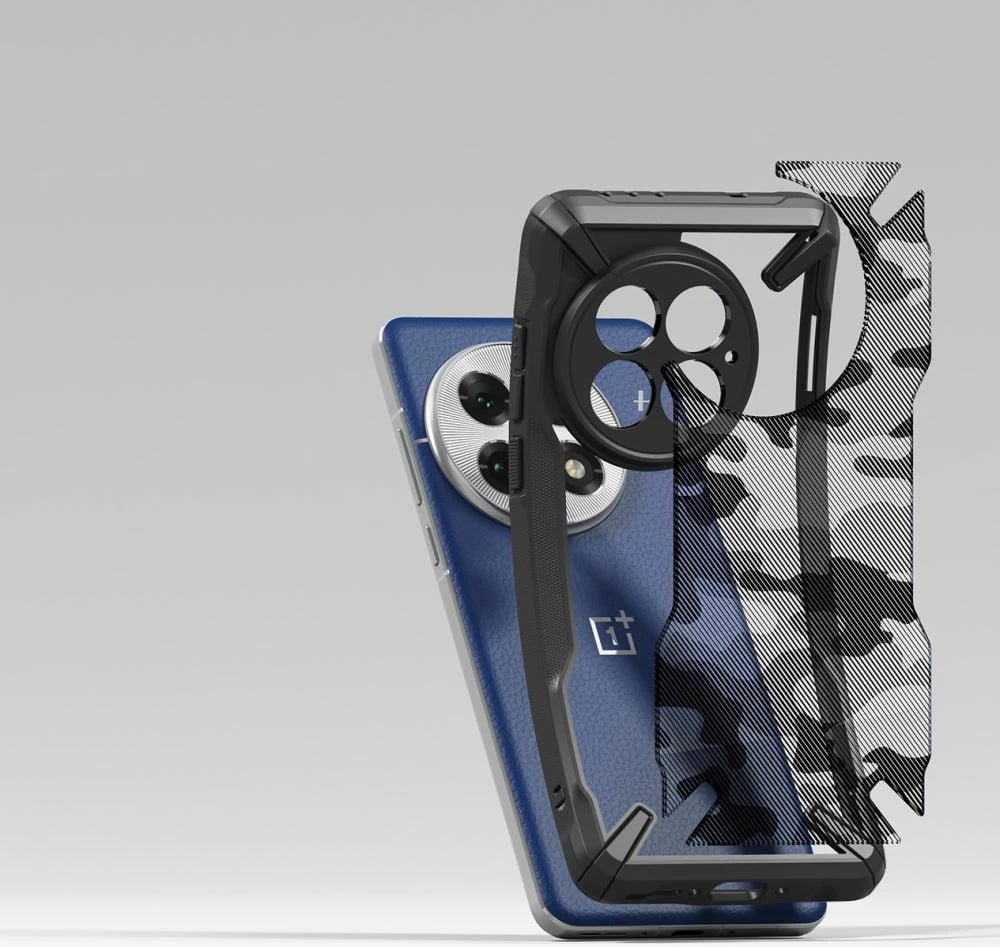 Mbështjellës Ringke Fusion X për OnePlus 13, Black Camo