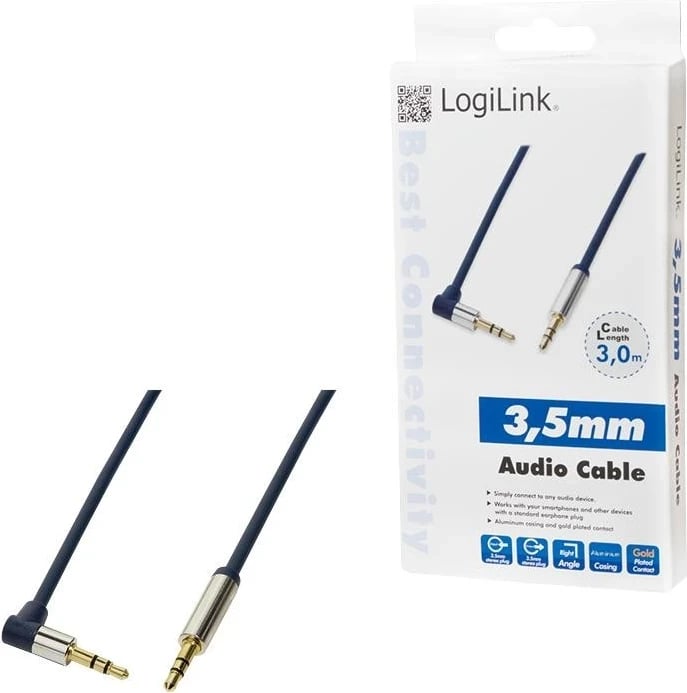 Kabllo LogiLink, miniJack, 3.0m, i zi