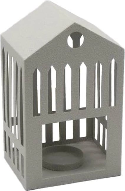 Dekoratë Krishtlindjesh për qiri, metal i bardhë, 12x9.7x19.5cm