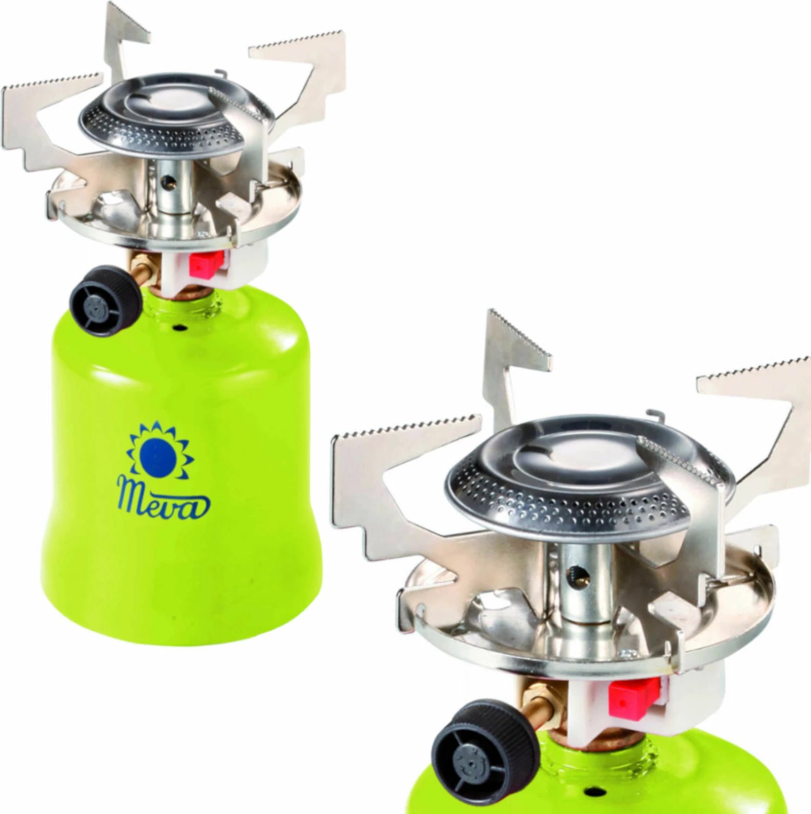 Sobë kampingu me gaz Meva FOCUS KP06010P, ndezës piezo, 1.4 kW, e gjelbër