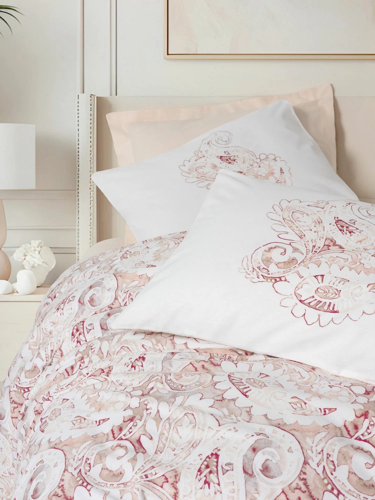 Set mbulesë për jorgan njëpersonësh, ngjyrë salmon, L'essentiel, Serava