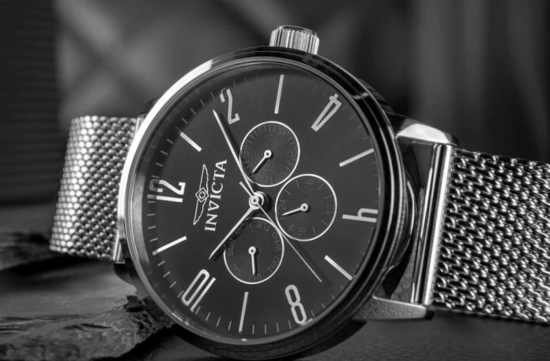 Orë dore për meshkuj Invicta, argjend