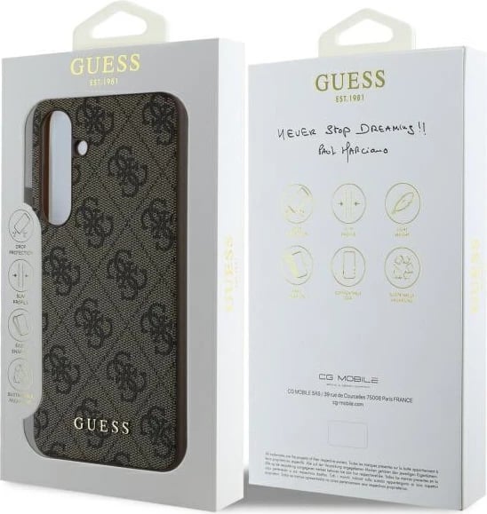 Mbështjellës Guess 4G Charms Collection për Samsung Galaxy S24 FE S721, kafe Mbështjellës Guess 4G Charms Collection për Samsung Galaxy S24 FE S721, kafe