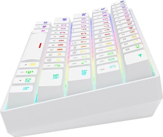 Tastierë mekanike Savio WHITEOUT X2 PEACH, 60%, RGB, Hot Swap, e bardhë