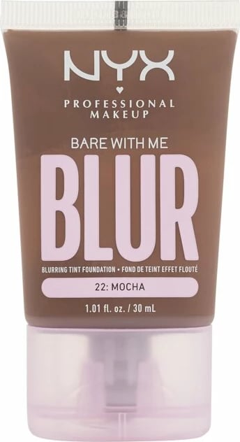 Fondatinë për femra NYX Professional Makeup Bare With Me Blur Tint Foundation 22 Mocha, 30ml
