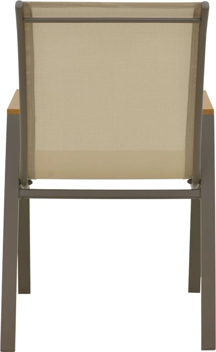 Karrige kopshti Azelie, alumin, tekstilene, ngjyrë gri e çelët- shampanjë, 56x75x88cm