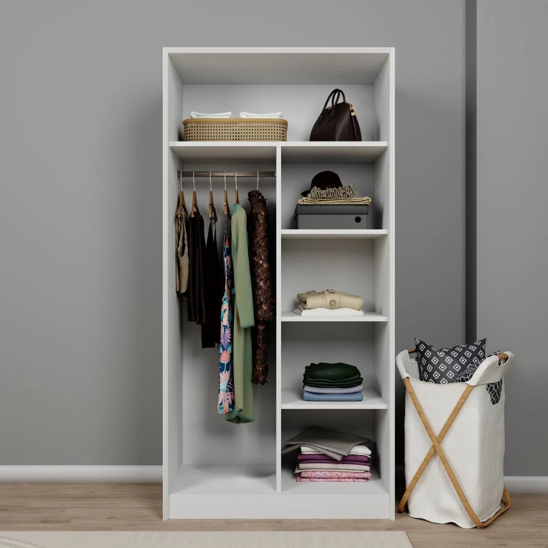 Dollap Skye Decor, Lucas 1600-81, i bardhë, 94x190x60cm