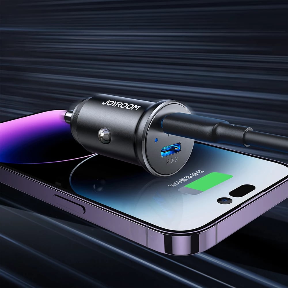 Karikues veture Joyroom JR-CCN06, 2x USB-C, 30W, metal, zi