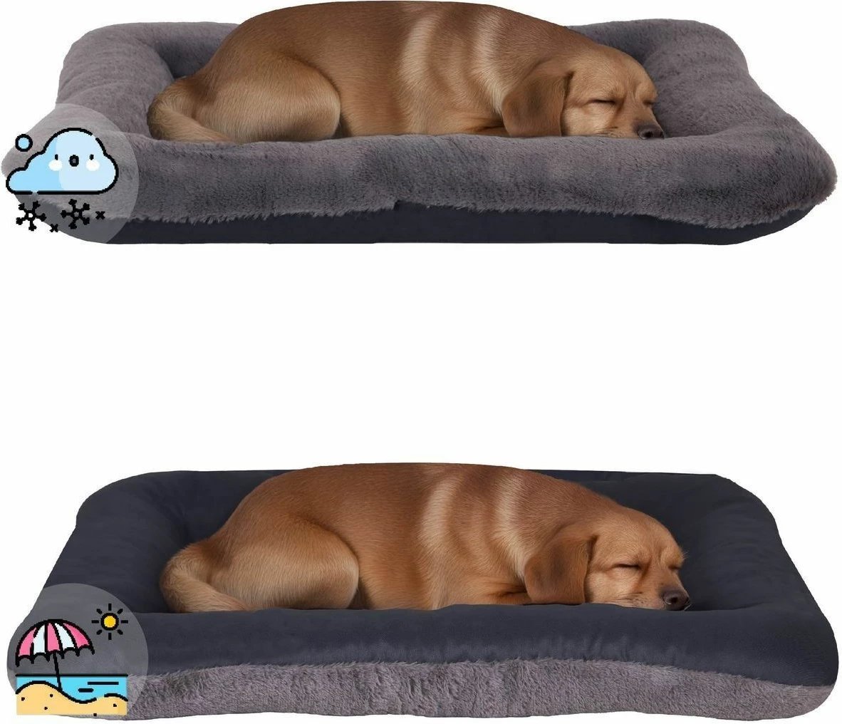 Shtrat për qen Sally, ngjyrë antracit, 95x115cm