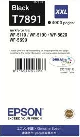 Kartush boje, Epson, T7891 (C13T789140), 65 ml XXL 4000 faqe, i zi
