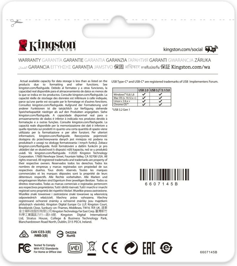 Pendrive Kingston DataTraveler 70, 64GB, USB-C 3.2 Gen1, Zi