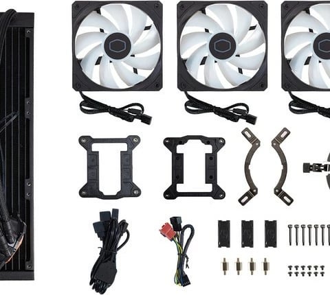 Kasë ftohëse me ujë Cooler Master MasterLiquid 360L Core ARGB, 3x120mm, e zezë