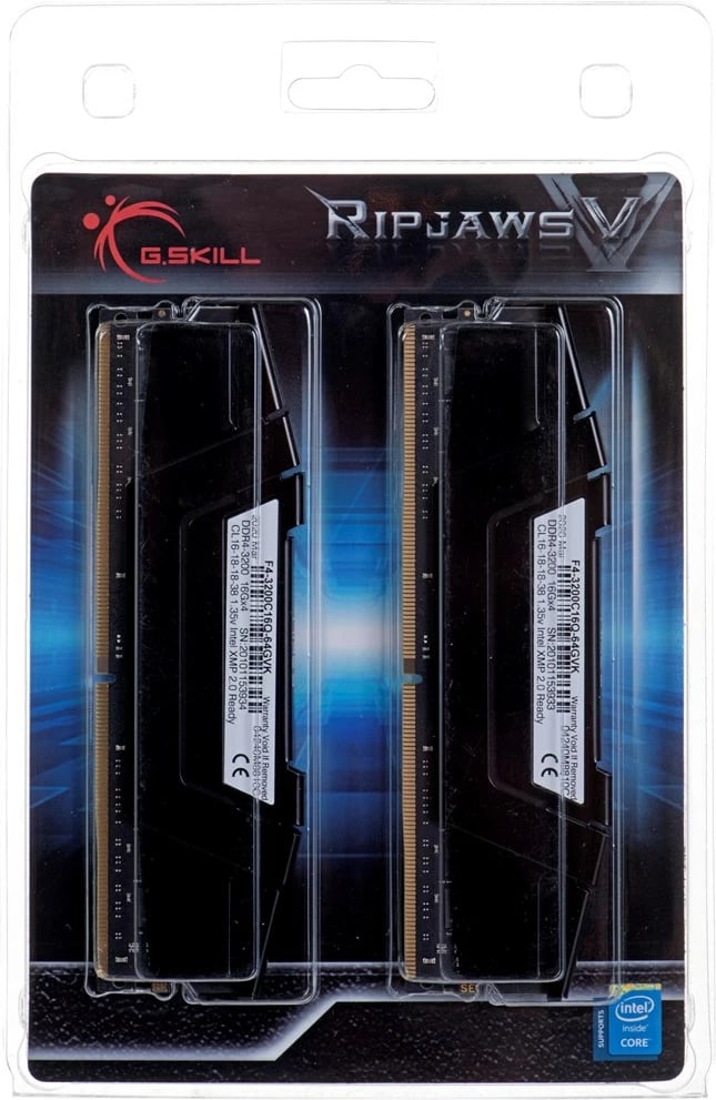 RAM memorie G.Skill Ripjaws V, 64GB DDR4, 3200 MHz