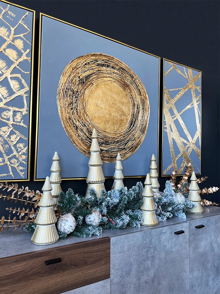 Dekor pemë Krishtlindjesh Doro, MDF, ngjyrë ari, 14x14x47cm Dekor pemë Krishtlindjesh Doro, MDF, ngjyrë ari, 14x14x47cm