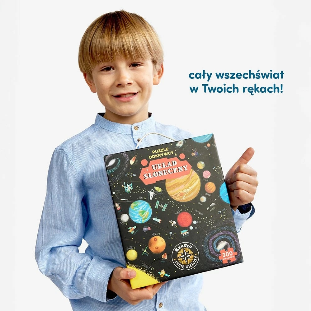 Puzzle edukativ CzuCzu Discoverer Solar System, 300 pjesë, me poster, për fëmijë