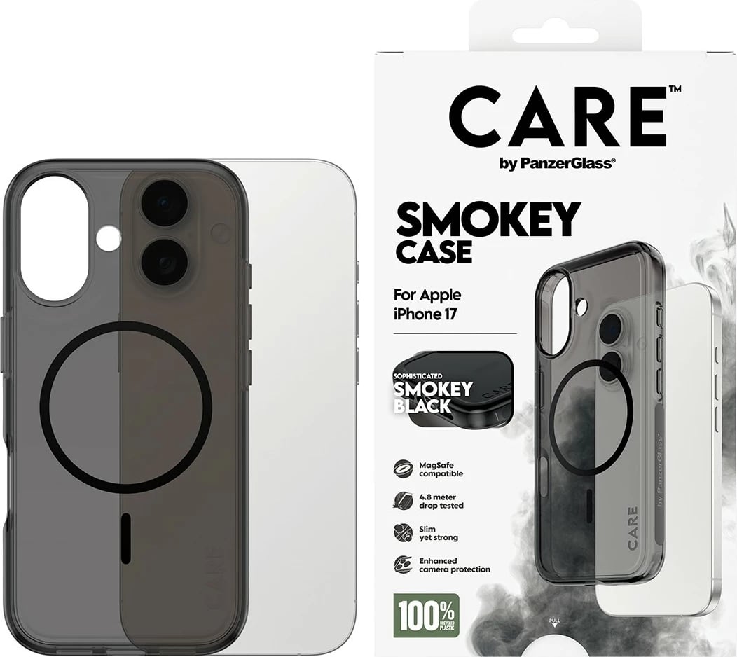 Mbështjellës PanzerGlass CARE BY FLAGSHIP CASE URBAN EXP për celular, transparent i errët