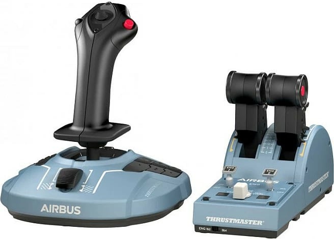 Joystick Thrustmaster TCA Officer Pack AIRBUS Edition për PC, 12 butona, USB, zi/blu