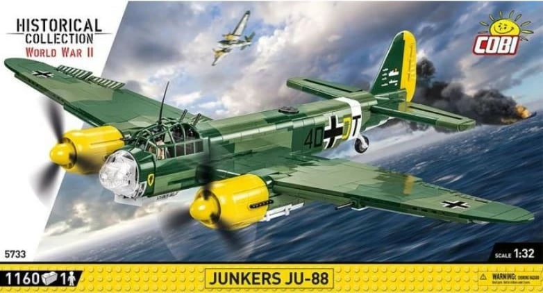 Set ndërtimi Cobi Klocki Junkers JU-88, 1160 pjesë, plastikë, Historical Collection