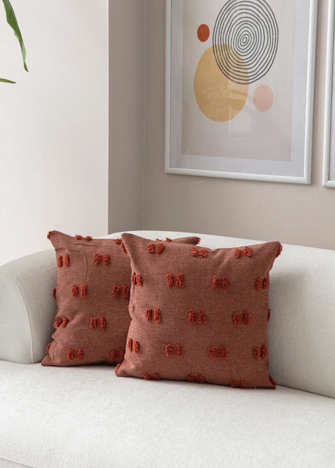 Set mbulesash për jastëk (2 copë), Evila Originals, Tuffet - Tile Red v3