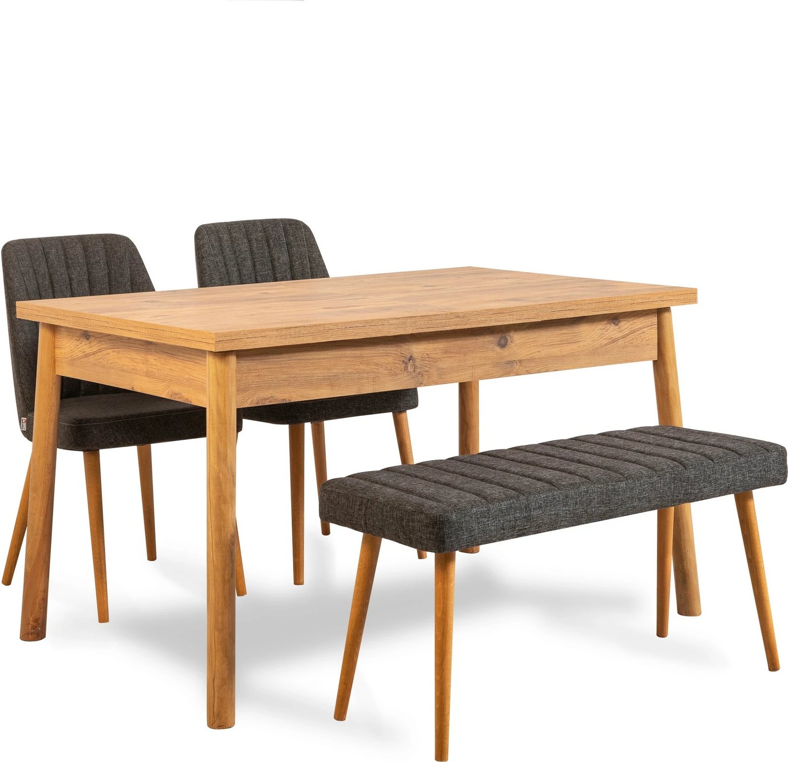 Set tavoline me karrige (4 copë), Hanah Home, Costa Atlantice-Antracit