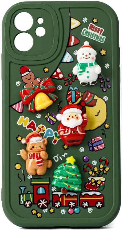 Fotroll për telefon TECH TIME Christmas Edition Green (IP12PROMAX)