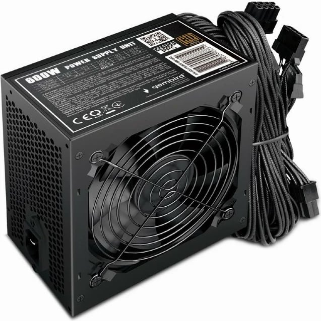 Kasë furnizimi Gembird CCC-PSU80P-BBP-600, 600W, ATX, 80+ Bronze, e zezë