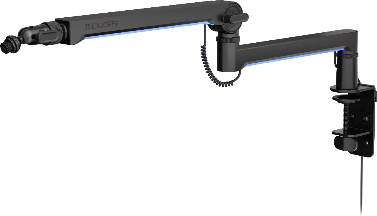 Krah mikrofonit Endorfy Broadcast Low Profile RGB Boom Arm, deri 2kg, LED, i zi