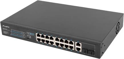 Switch LANBERG RSFE-16P-2C-250, 16 porte, për kabinetë, pa menaxhim