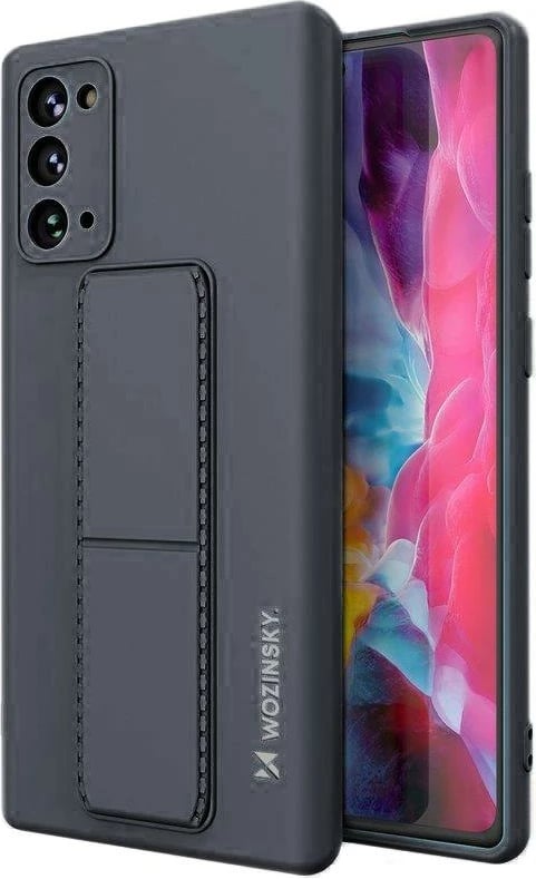 Mbështjellës Wozinsky Kickstand Case për Samsung Galaxy Note 20, silikon, blu e errët