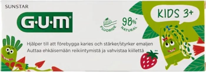 Pasta dhëmbësh për fëmijë GUM Kids, luleshtrydhe, 50ml
