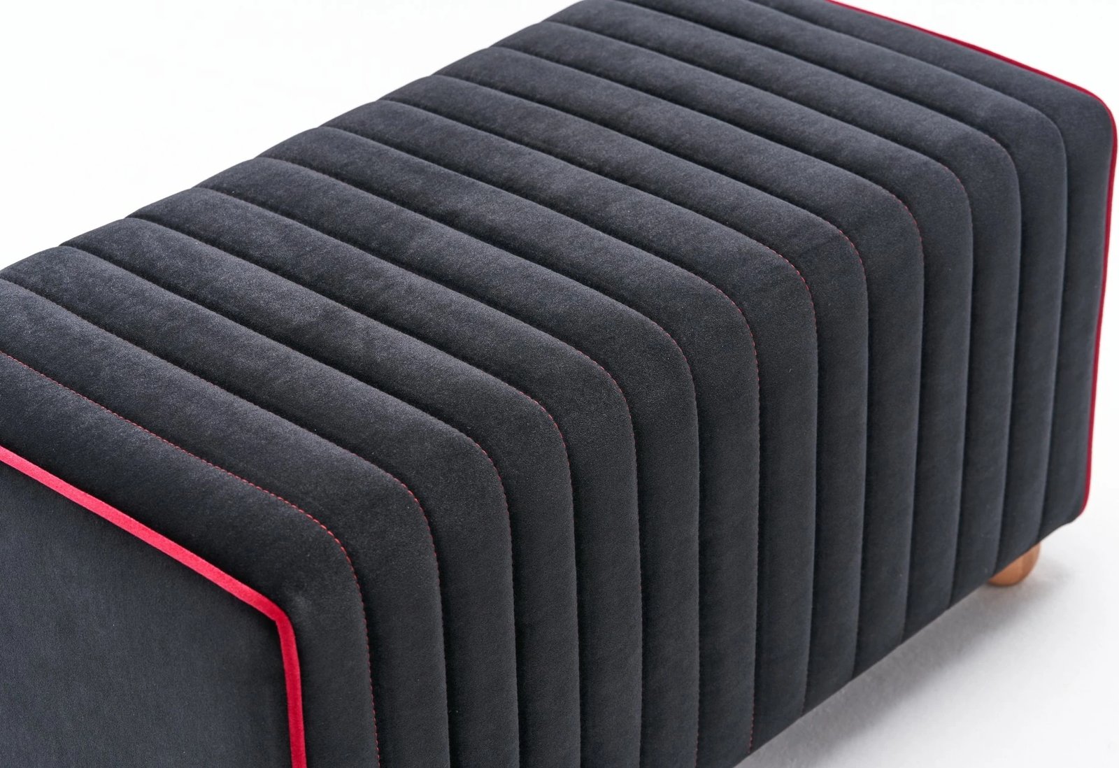 Puf modern kadife, anthracite dhe rozë, Mabel Atelier del Sofa