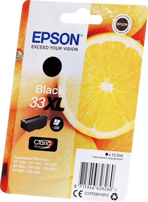 Kartush boje Epson 33XL C13T33514012 XL, 12.2 ml, deri 530 faqe, e zezë