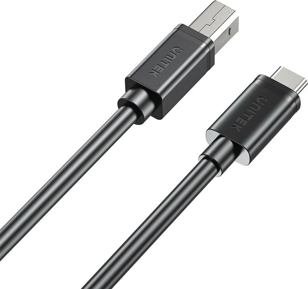 Kabëll Unitek, USB-C në USB-B 2.0, 5m, i zi