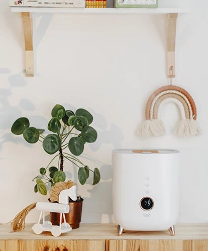 Lagështues ajri ultrasonik, Adler, AD 7972, 4L, 35 m2, LED display me butona prekje, aromaterapi, timer, i bardhë