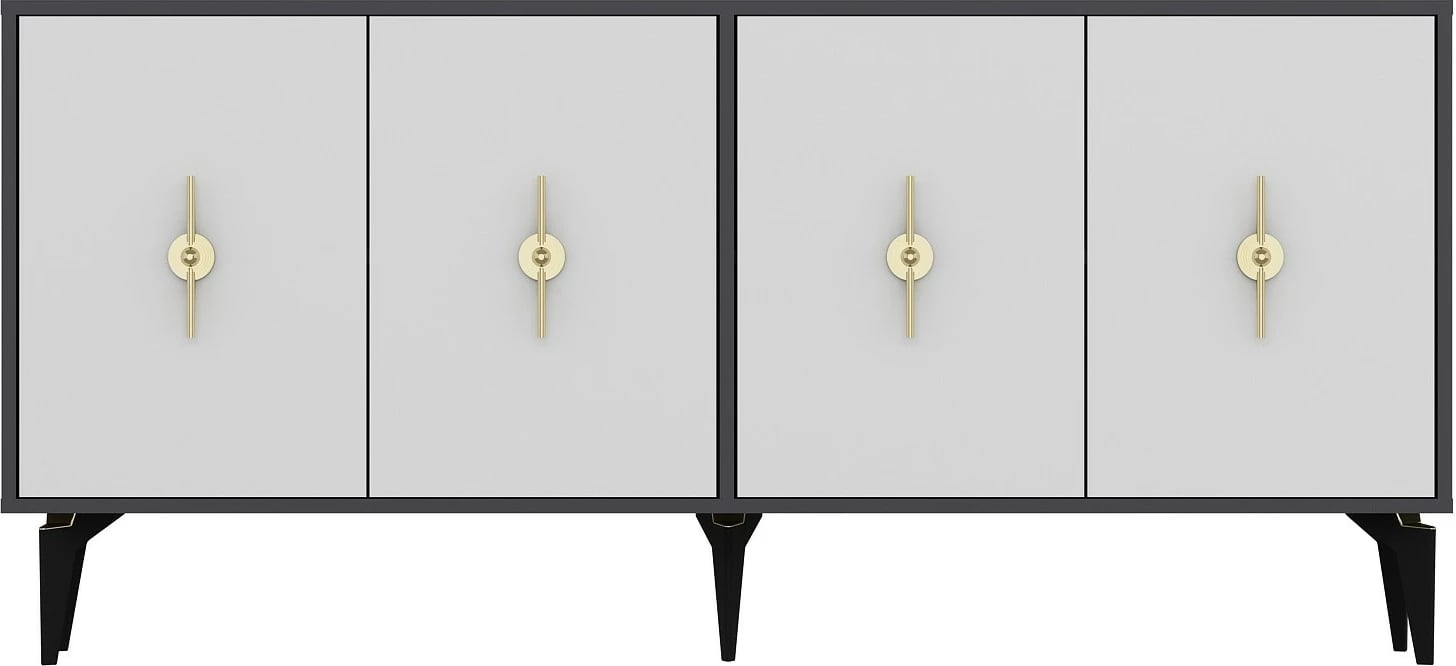 Konsol Skye Decor, ngjyrë antracit dhe e bardhë