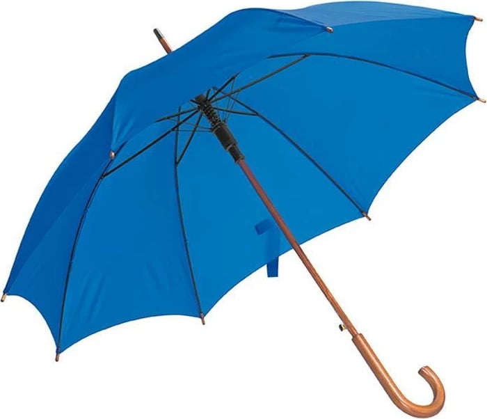 Çadër automatike MACMA Ø105cm, Dorezë druri, Blu