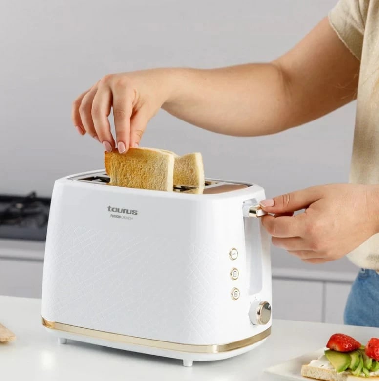 Tostier Taurus Fusion Crunch 960707000, 2 feta, 800 W, i bardhë