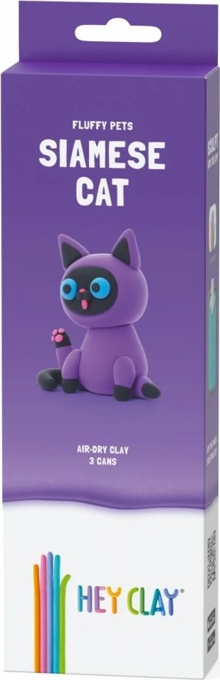 Set modelimi Hey Clay, Tm Toys, HCL30112CEE, figura mace siameze, 4 ngjyra