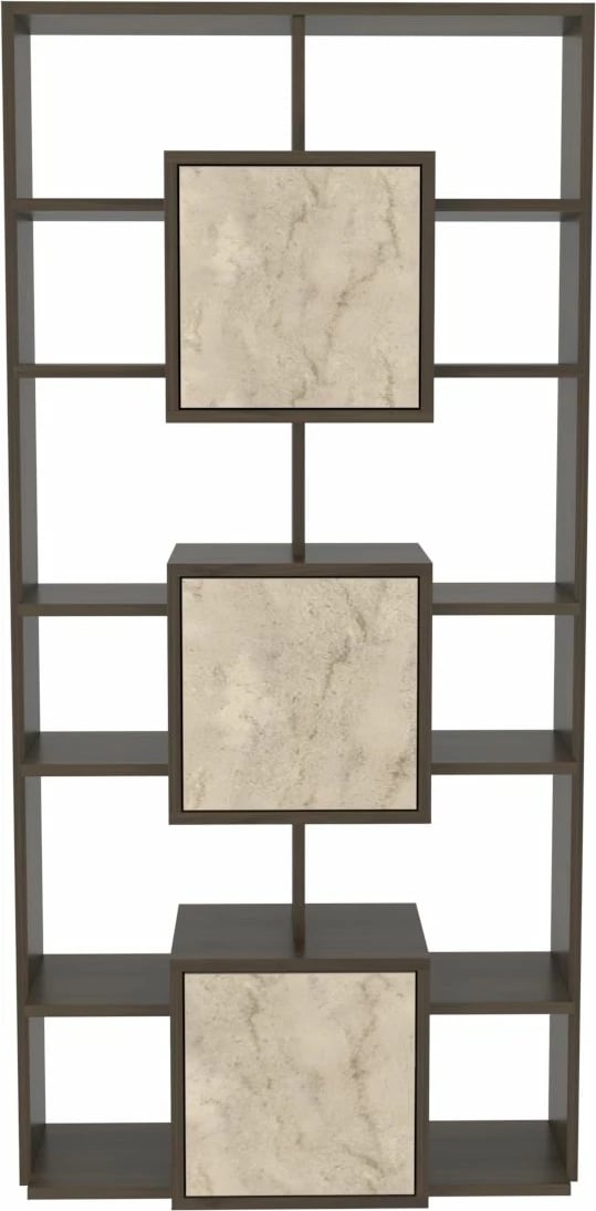 Raft librash Skye Decor, ngjyrë arre dhe travertin, 85x176x20cm