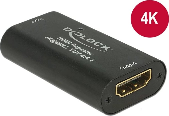 HDMI përsëritës DeLOCK 11462, 4K, metal, zi