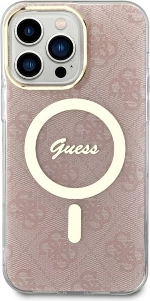 Mbështjellës Guess 4G MagSafe për iPhone 14 Pro Max, rozë Mbështjellës Guess 4G MagSafe për iPhone 14 Pro Max, rozë