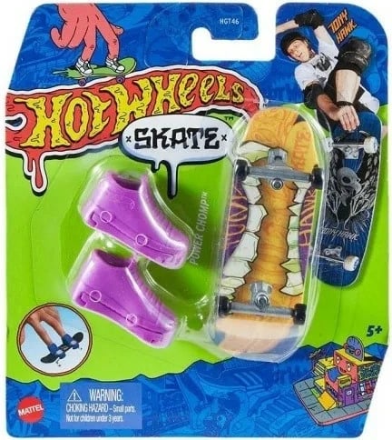 Fingerboard Hot Wheels Skate Tony Hawk me këpucë gishti, shumëngjyrësh