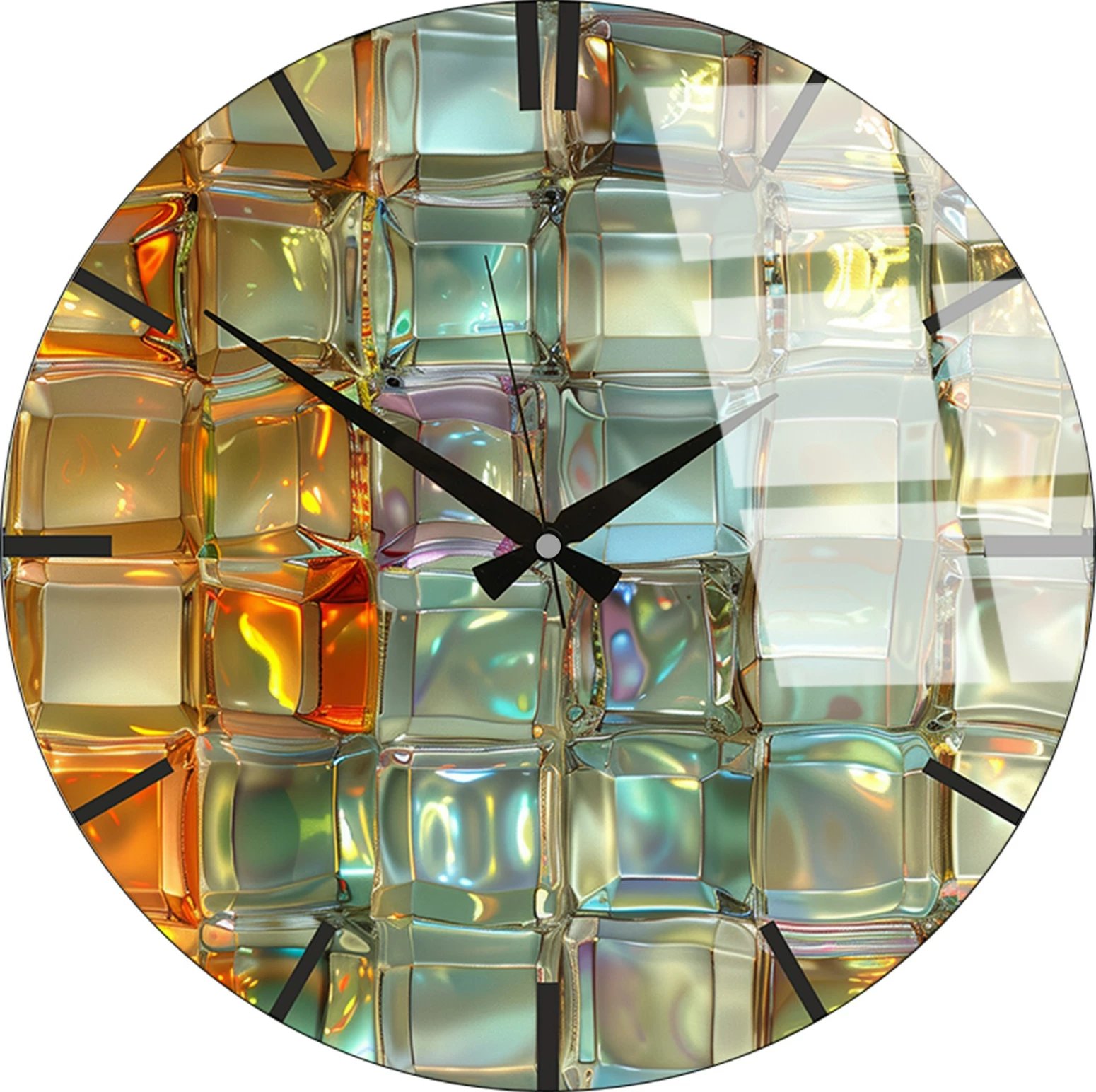 Orë muri dekorative prej qelqi, Wallity Huhu336, 40x40cm