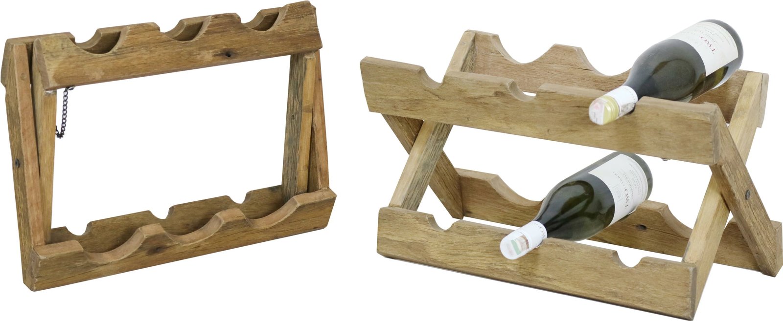 Mbajtës shishe i palosshëm Nextdeco, dru mahogany