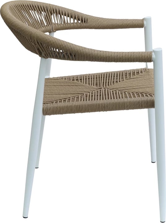 Karrige Fagen e grumbullueshme, alumin e bardhë-tekstilen natyral, 56x60x78cm