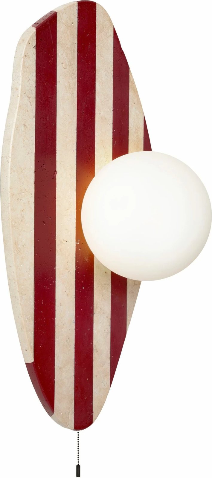 Llambë muri Opviq, Band, trup travertini, ngjyrë bezhë, e bardhë, e kuqe