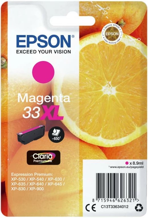 Kartrixh boje, Epson, 33XL C13T33634012, XL kapacitet, magenta