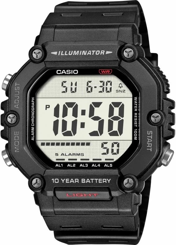 Orë dore për meshkuj CASIO, e zezë